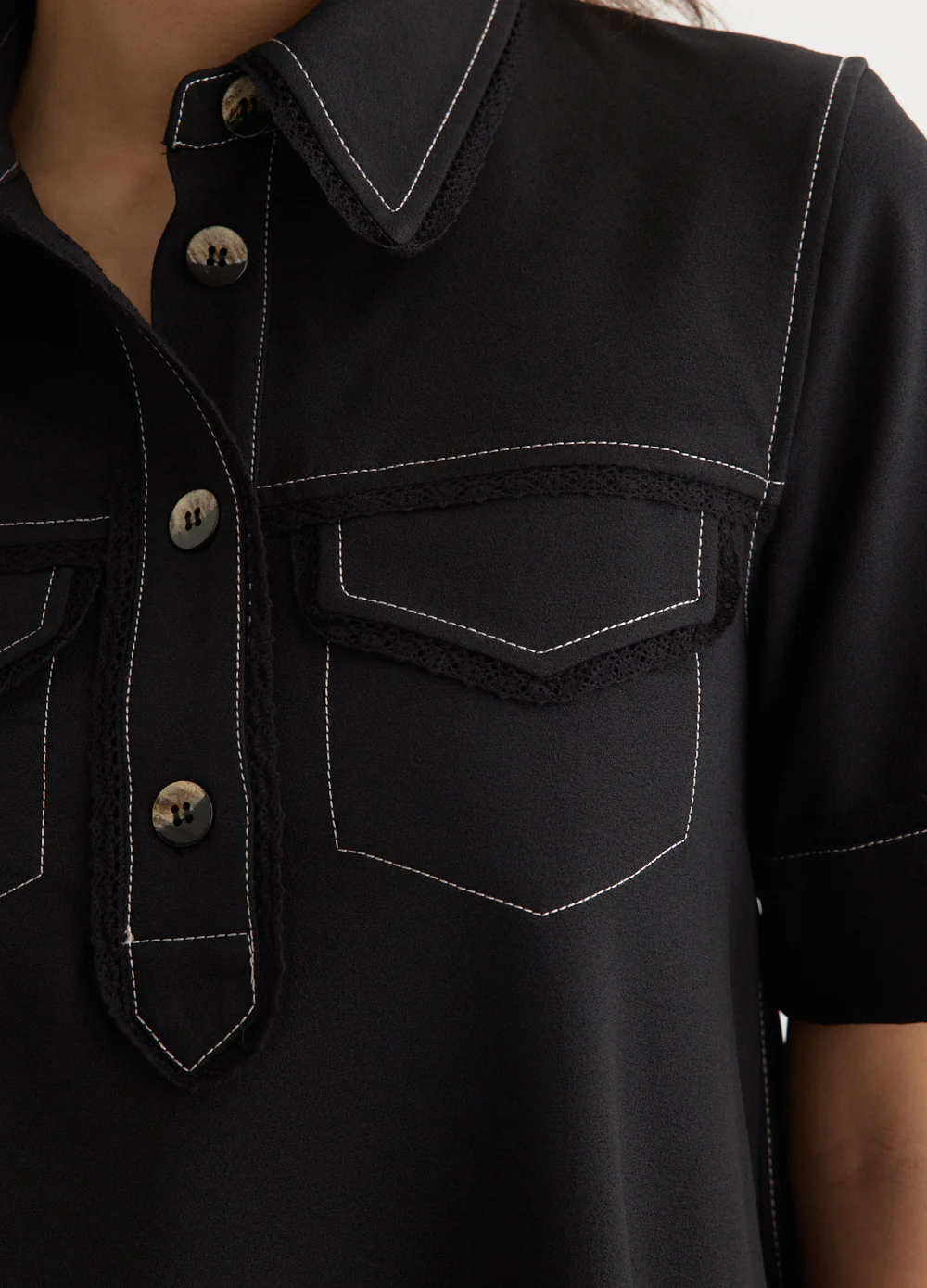 Crepe Sable Mini Dress