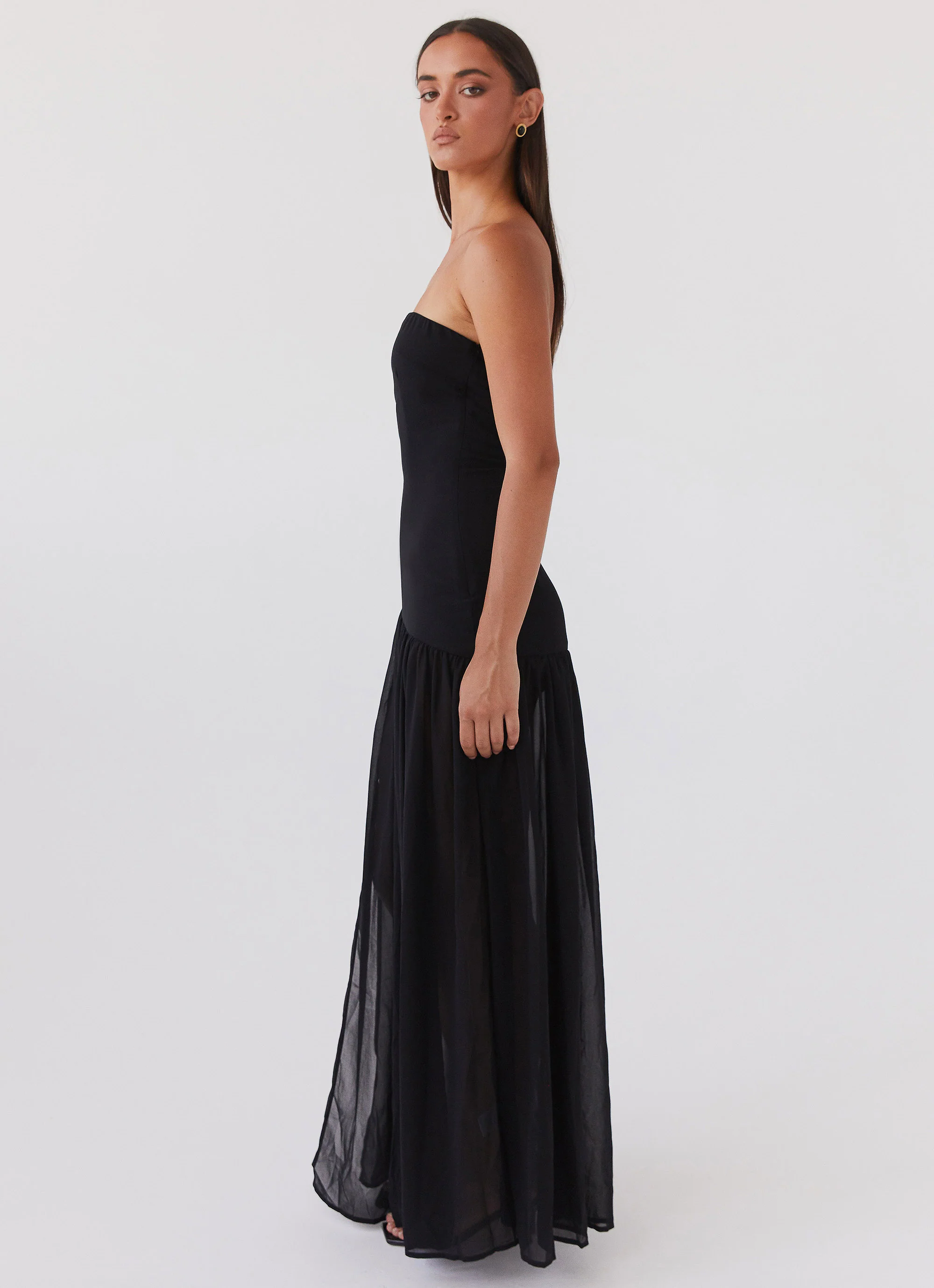 MESHKI Eden Strapless Maxi Dress - Black