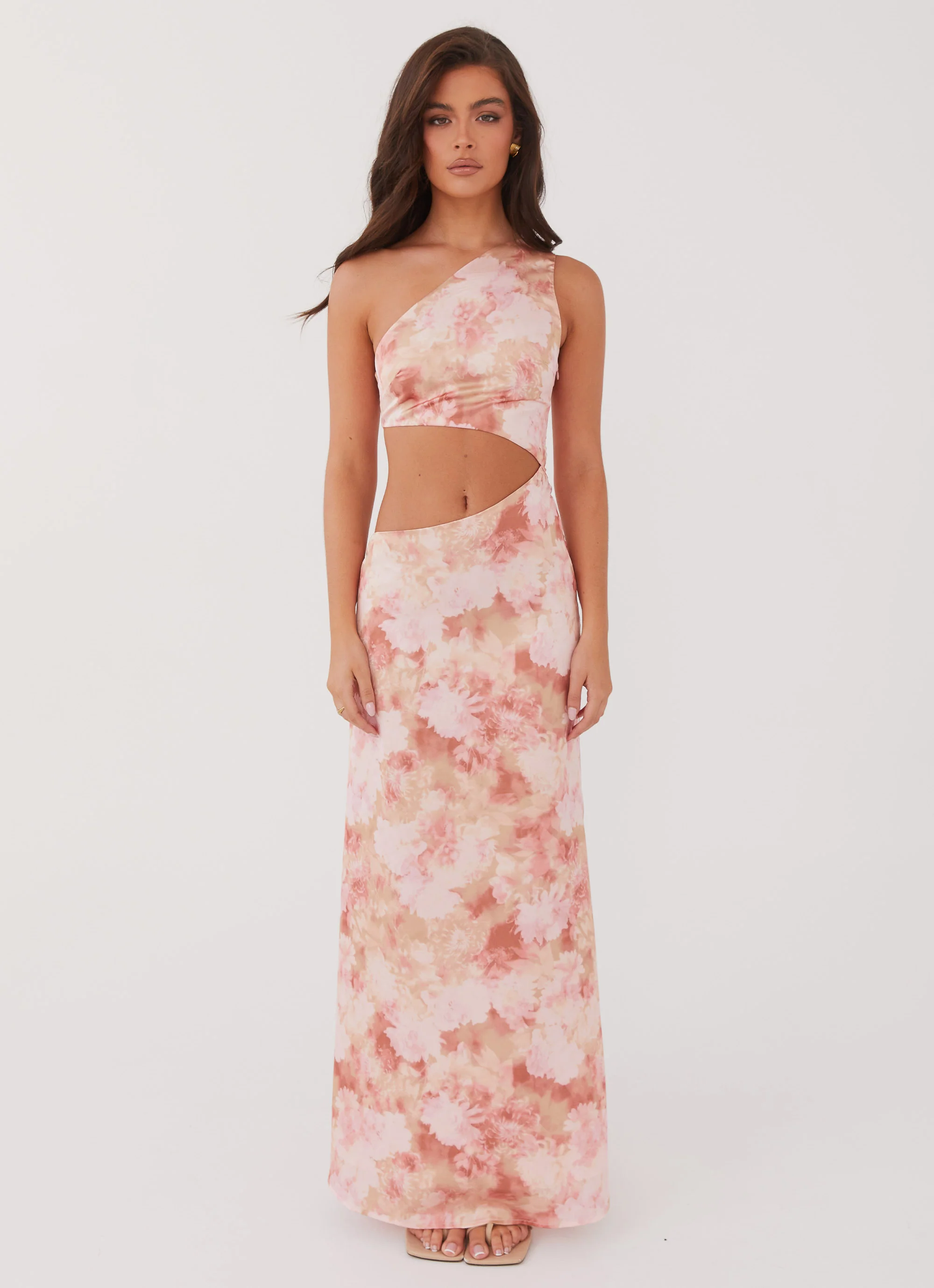 MESHKI Krista One Shoulder Maxi Dress - Flower Garden