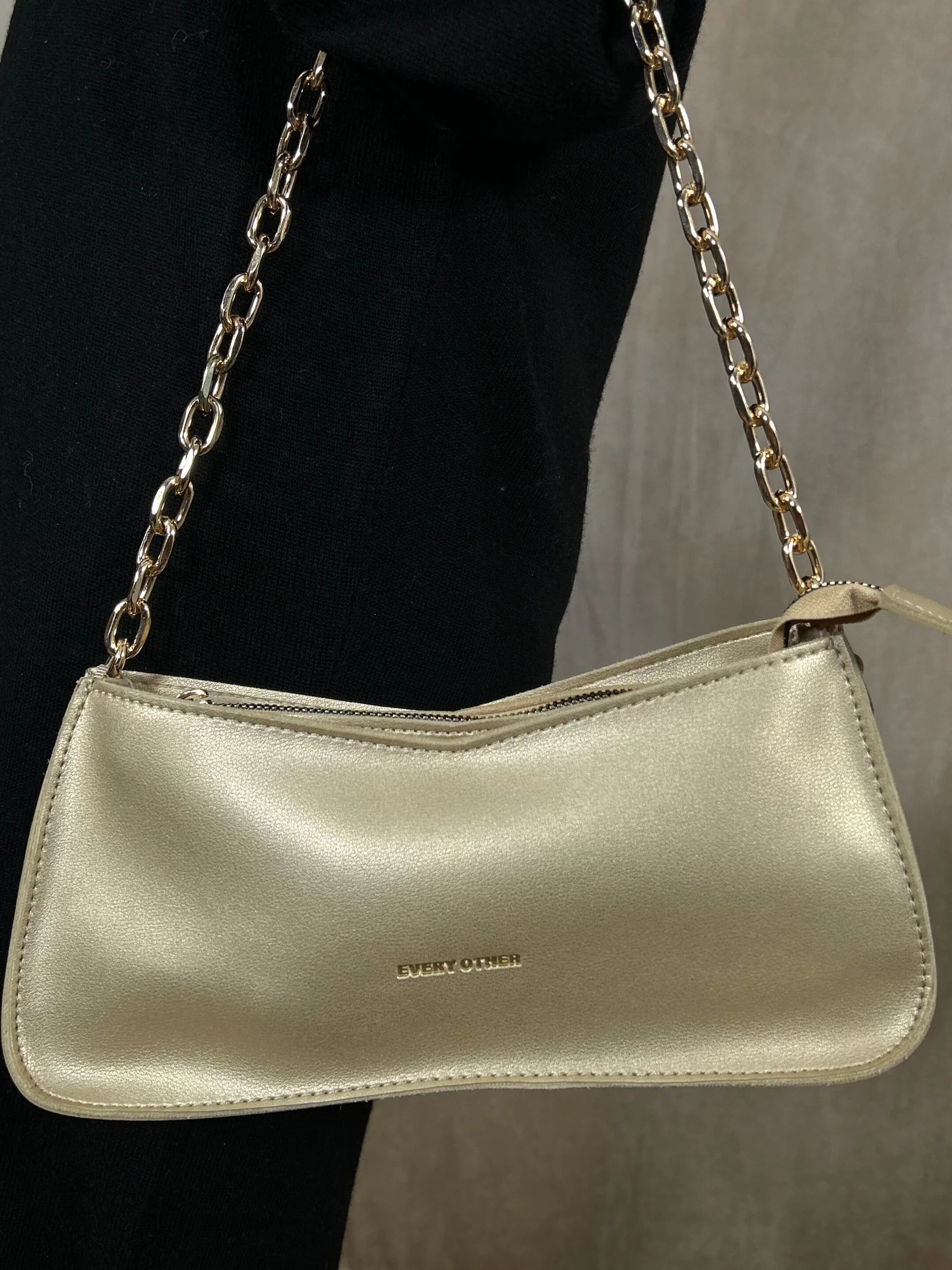 Gold Chain Oblong Bag