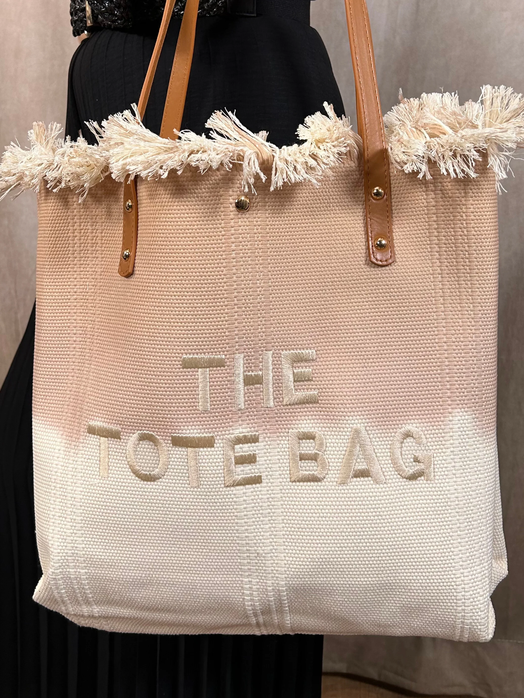 Fringed Hessian Bag 14